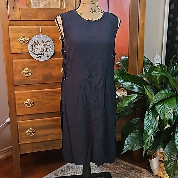 Avec Les Filles Black side slit dress size Small - Picture 5 of 13